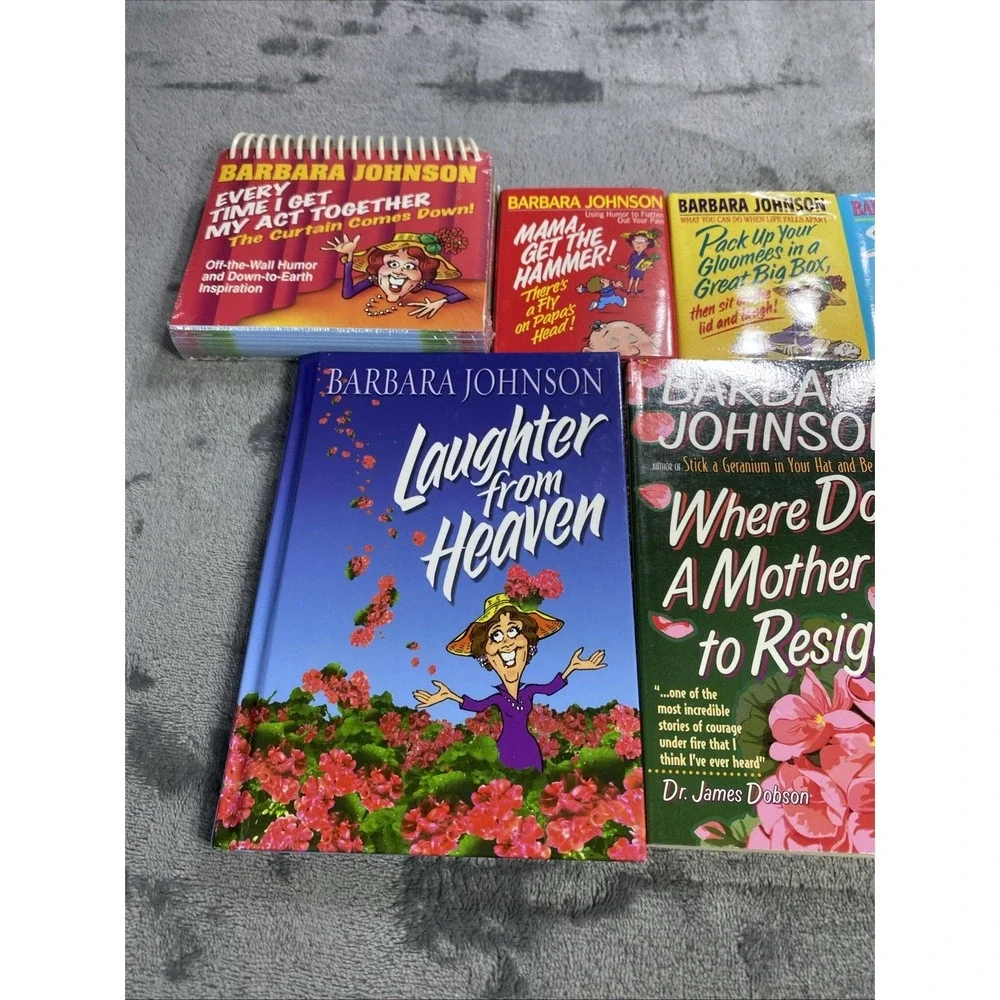 Barbara Johnson Books/Mini Lot of 8 HB/PB Christian Humor Geranium Lady Religion